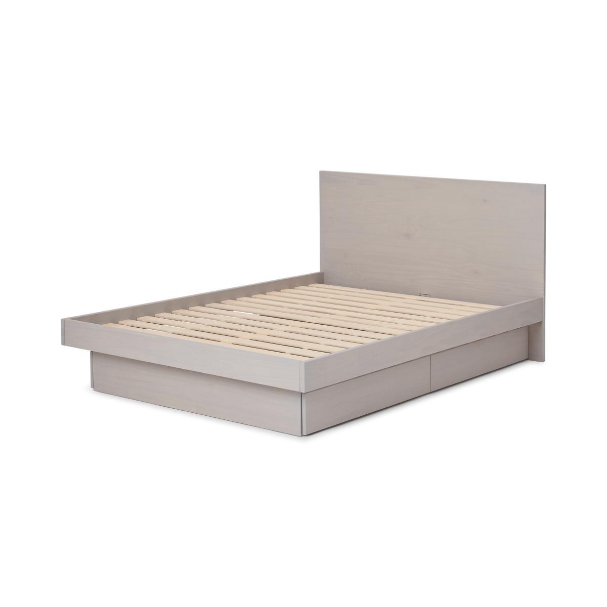 Meiko King Size Bed with Storage Drawers, Grey Wash Pine – image 3
