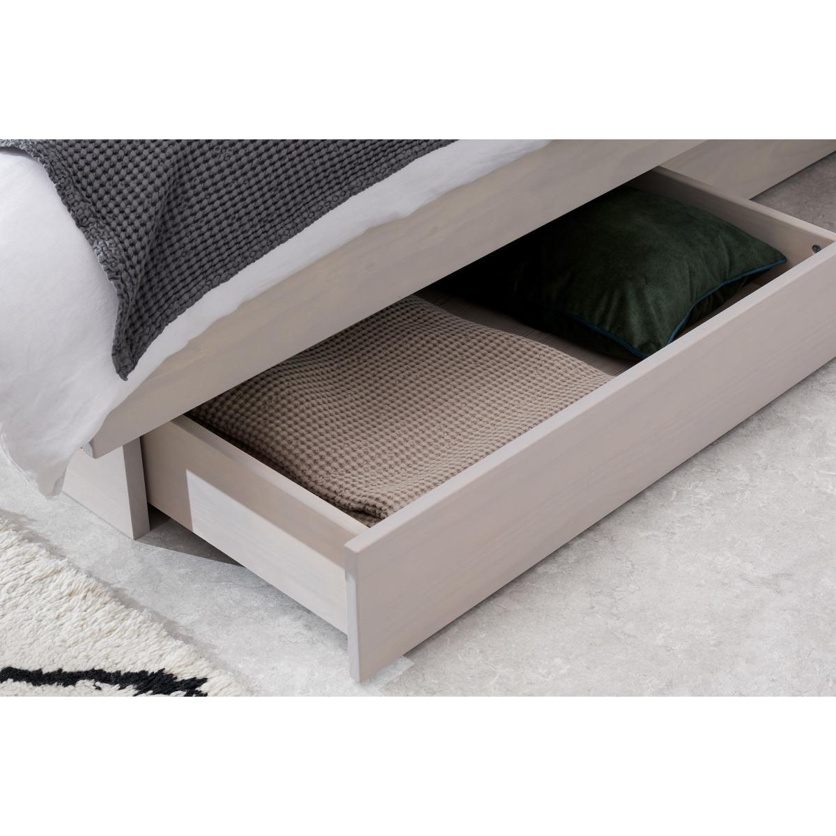 Meiko King Size Bed with Storage Drawers, Grey Wash Pine – image 5