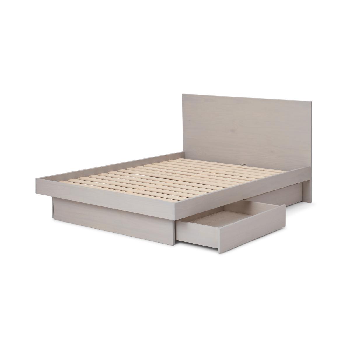 Meiko King Size Bed with Storage Drawers, Grey Wash Pine – image 7
