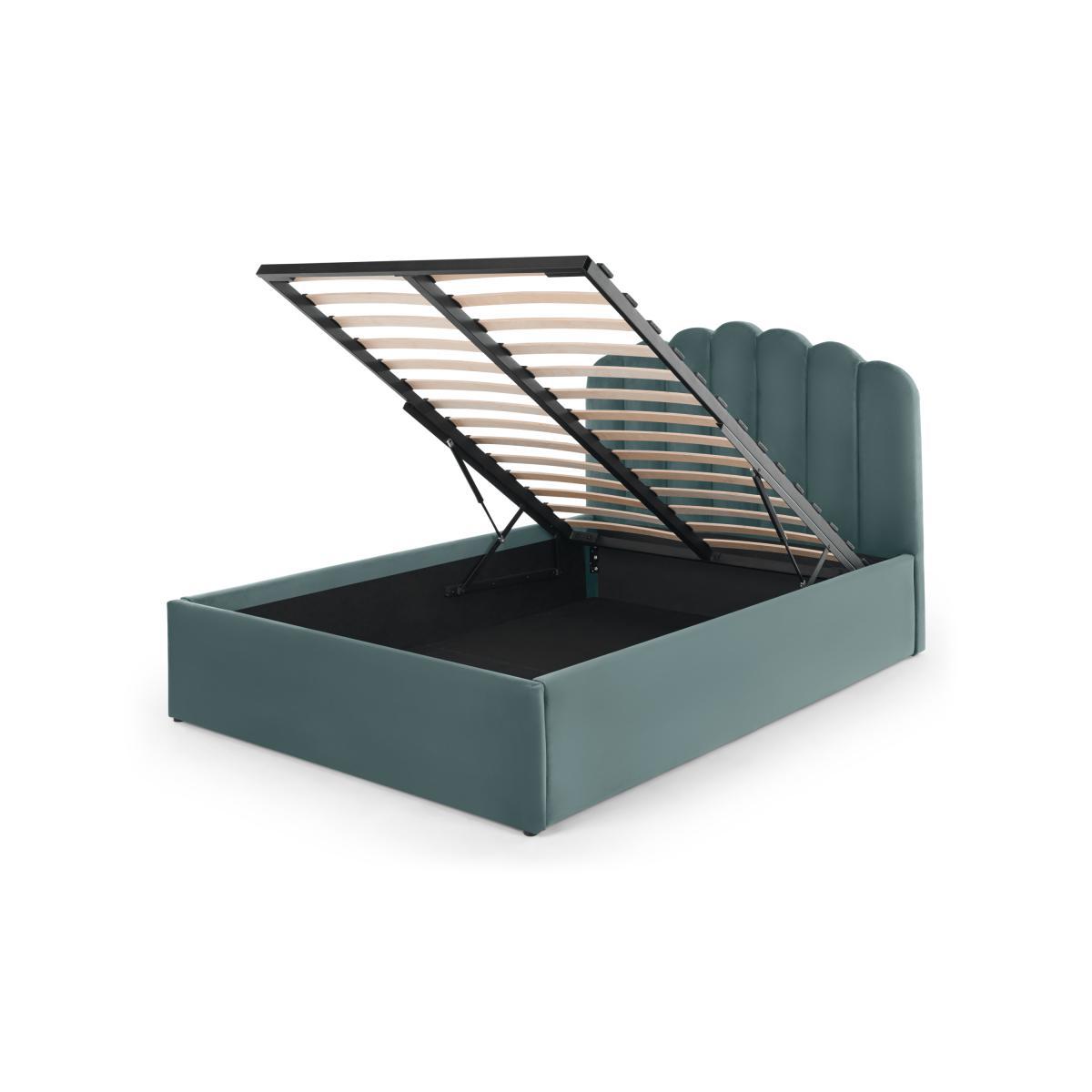 Delia Super King Size Ottoman Storage Bed, Marine Green Velvet – image 8