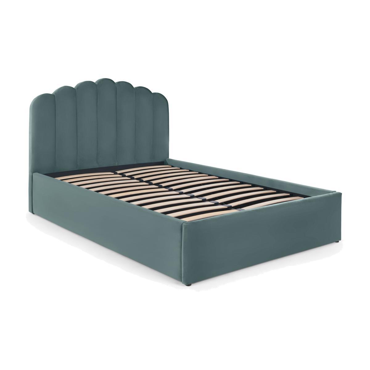 Delia Super King Size Ottoman Storage Bed, Marine Green Velvet – image 1