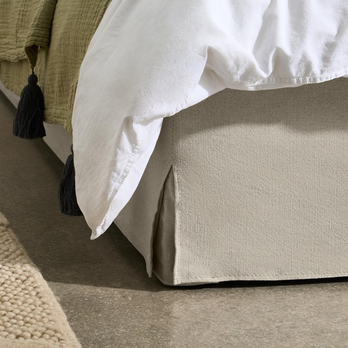 Orsa Super King Size Bed with Ottoman Storage, Oat Cotton & Linen Mix – image 5