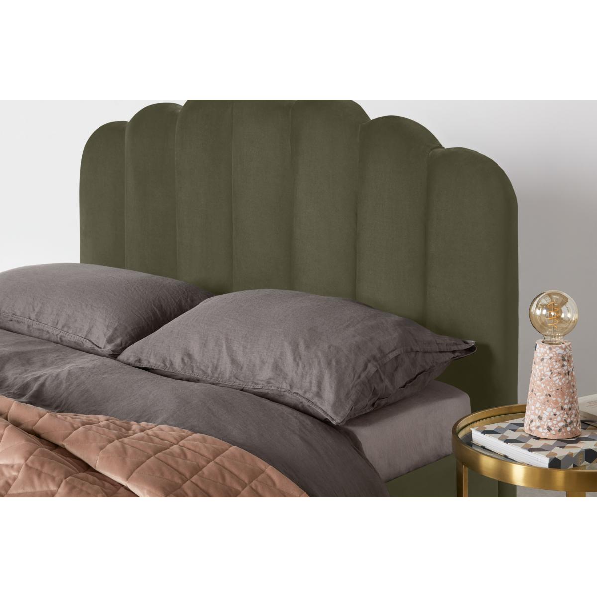 Delia King Size Ottoman Storage Bed, Sycamore Green Velvet – image 5