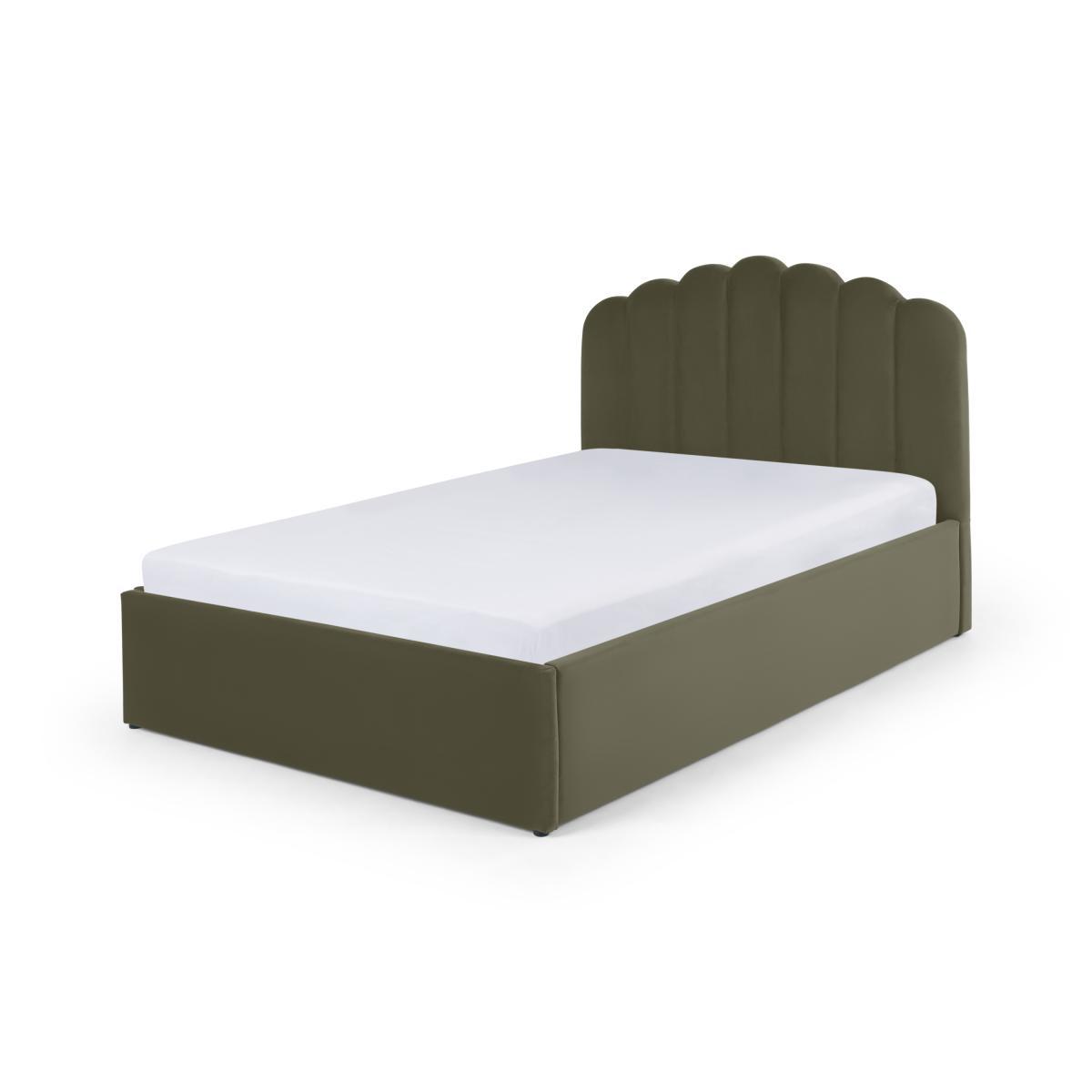 Delia King Size Ottoman Storage Bed, Sycamore Green Velvet – image 6
