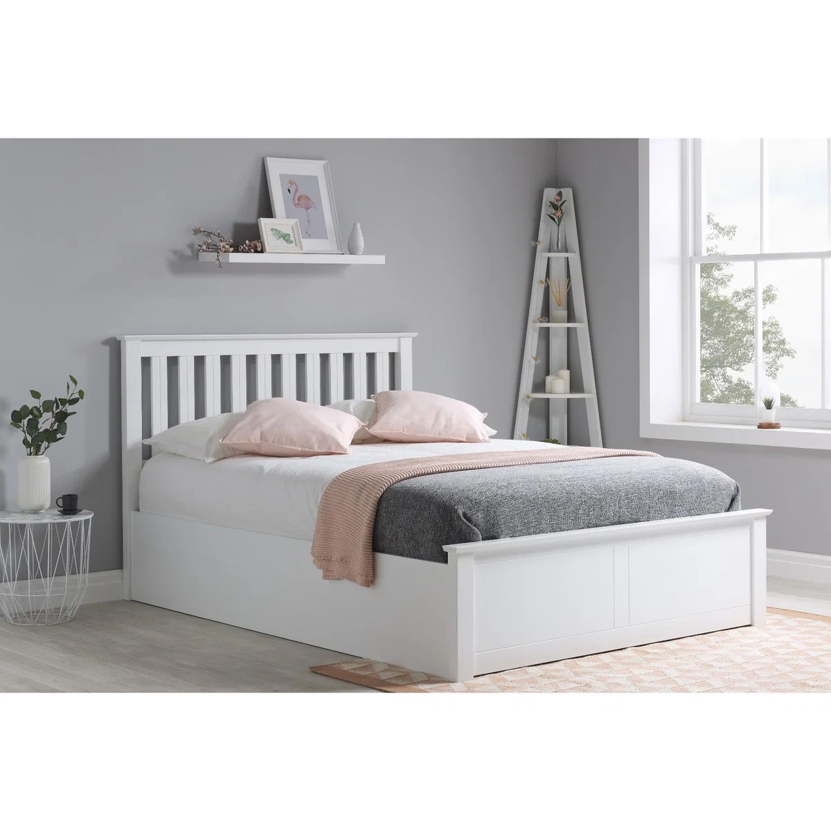 Detroit White King Size Ottoman – image 1
