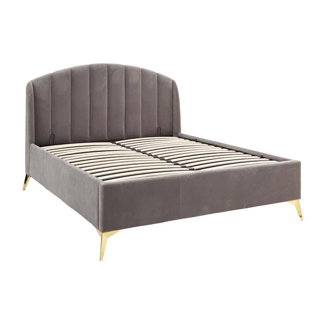 Pettine End Lift Ottoman Bed - Grey / King – image 1