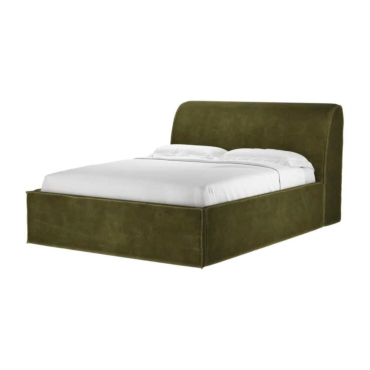 Charlie King Ottoman Bed in Meadow Smart Velvet - sofa.com – image 1