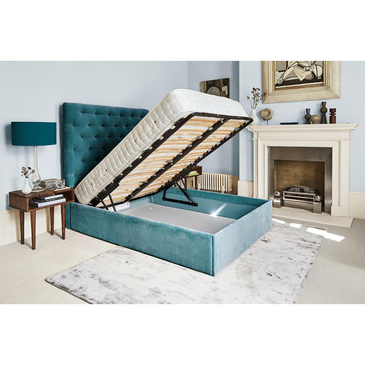 Rosalie 130cm King Ottoman Bed in Cobble Brushed Linen Cotton - sofa.com – image 2