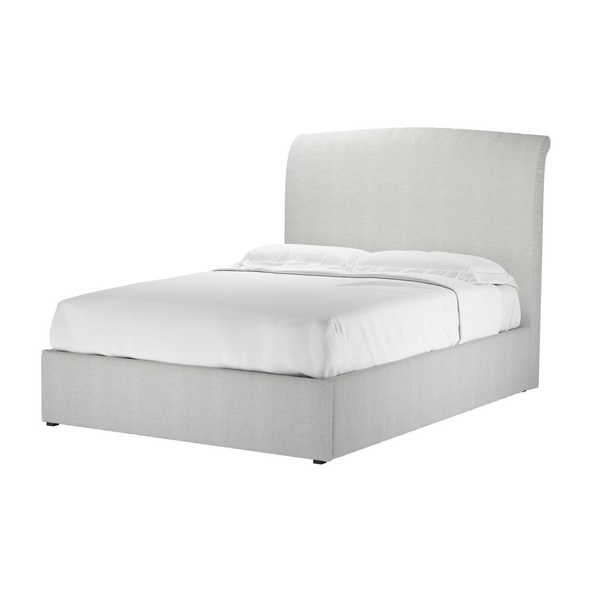 Thea King Ottoman Bed in Raven Speckled Chenille