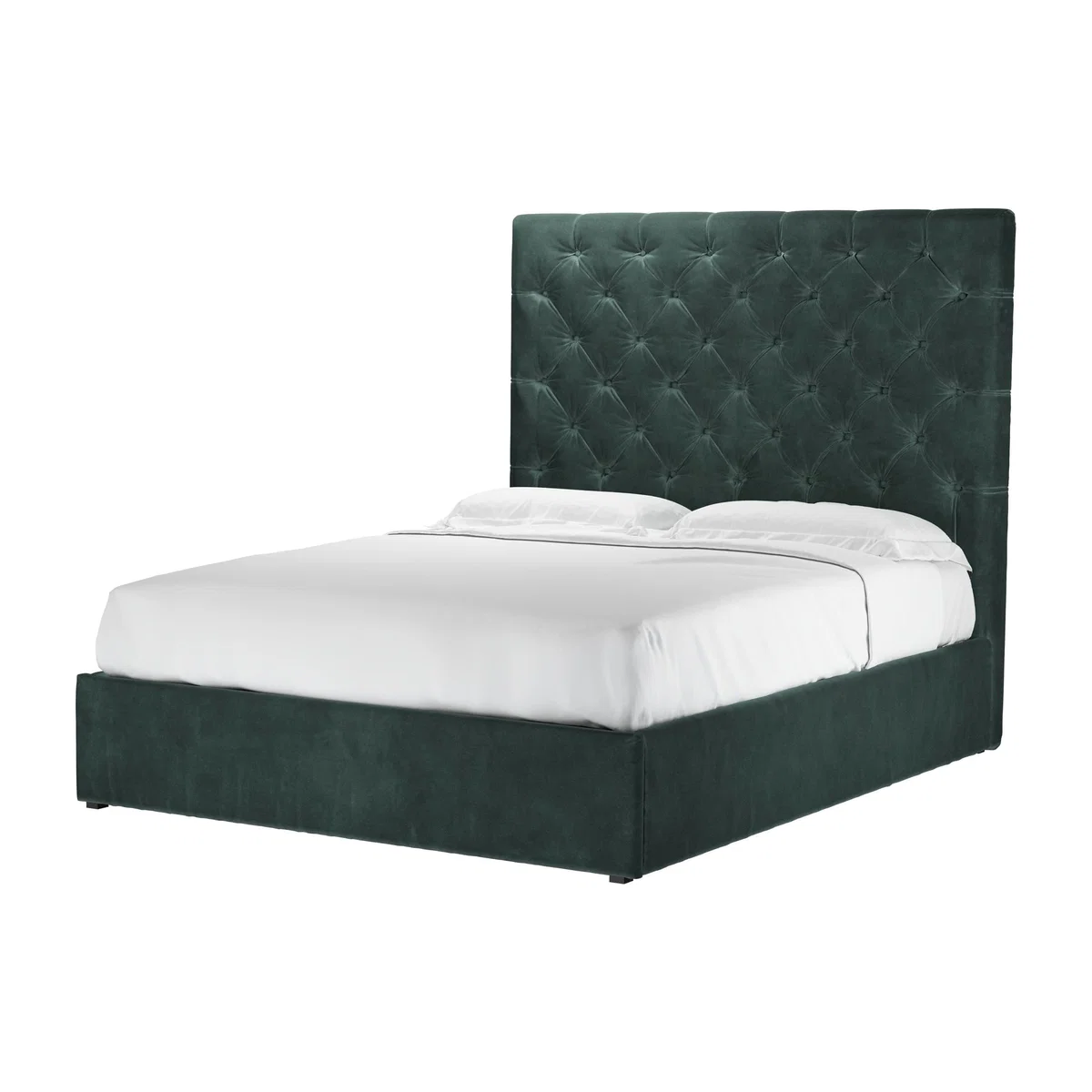 Rosalie 150cm King Ottoman Bed in Smokey Green Cashmere Velvet - sofa.com – image 1