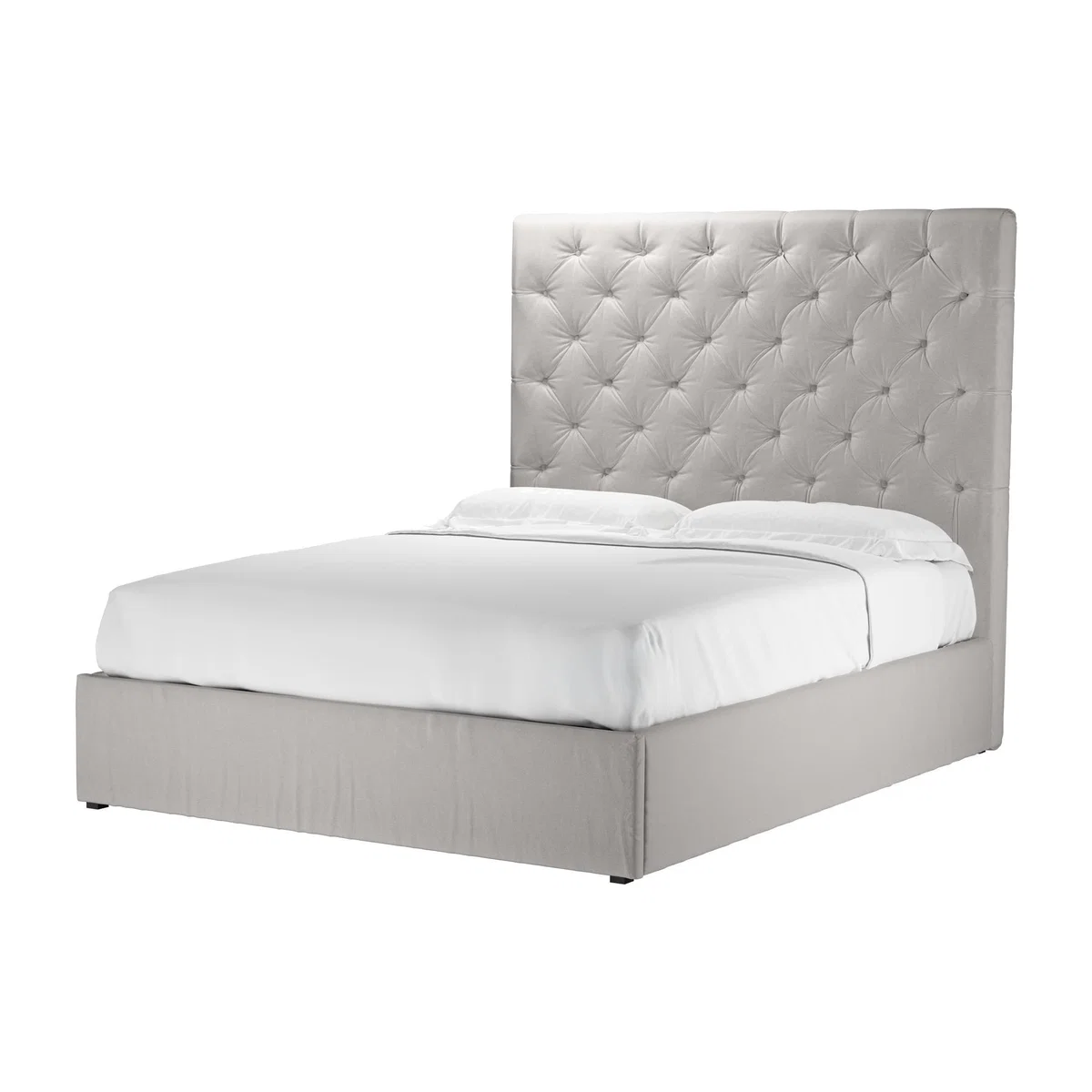 Rosalie 150cm King Ottoman Bed in Dove Smart Velvet - sofa.com – image 1