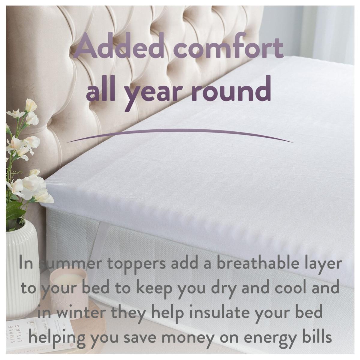 Slumberdown Luxury Memory Comfort Mattress Topper - Double – image 5
