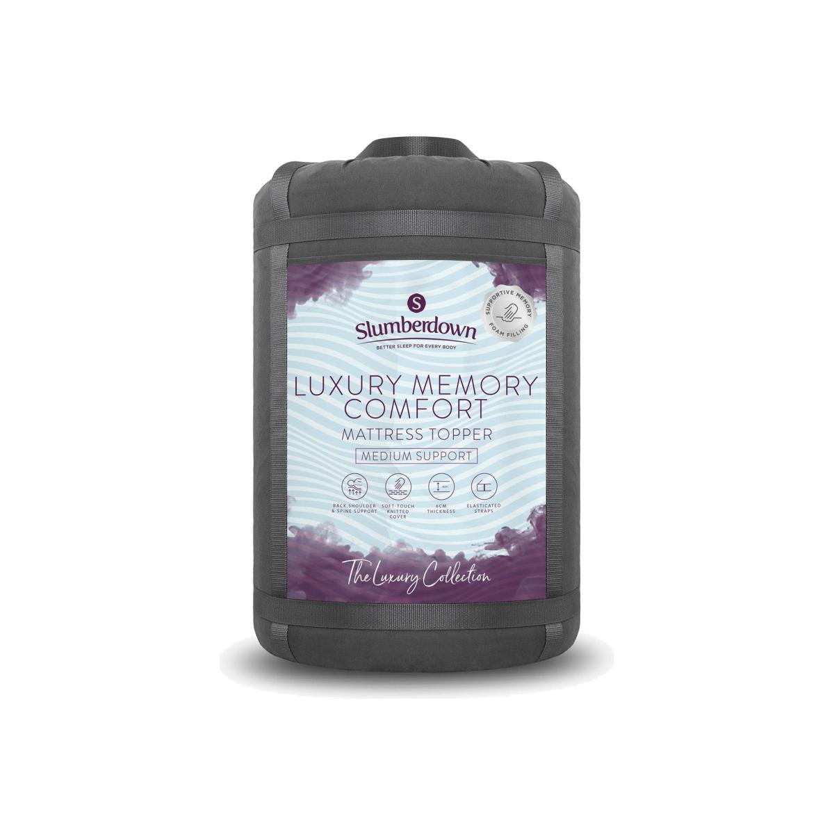 Slumberdown Luxury Memory Comfort Mattress Topper - Double – image 1
