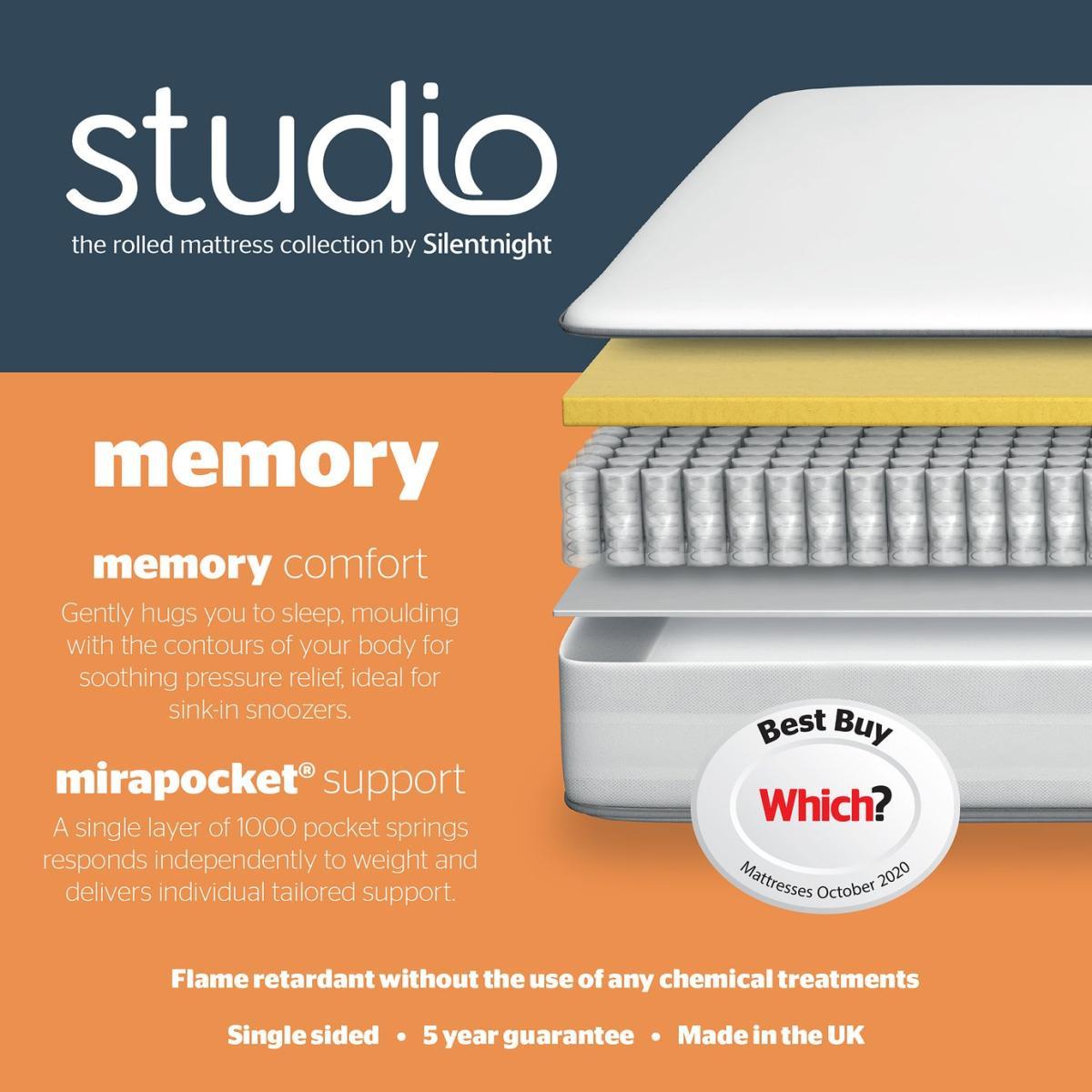 Silentnight Studio Memory 1000 Pocket Mattress - Double – image 9