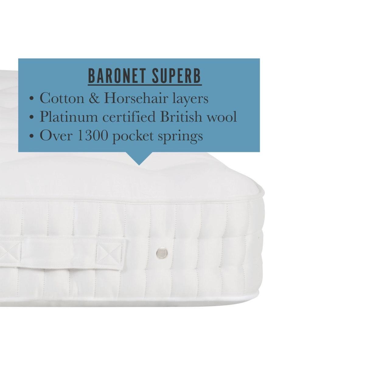 Vispring Baronet Superb Mattress Double Firm Tension Oyster - Heal's UK Bedroom Furniture – image 3