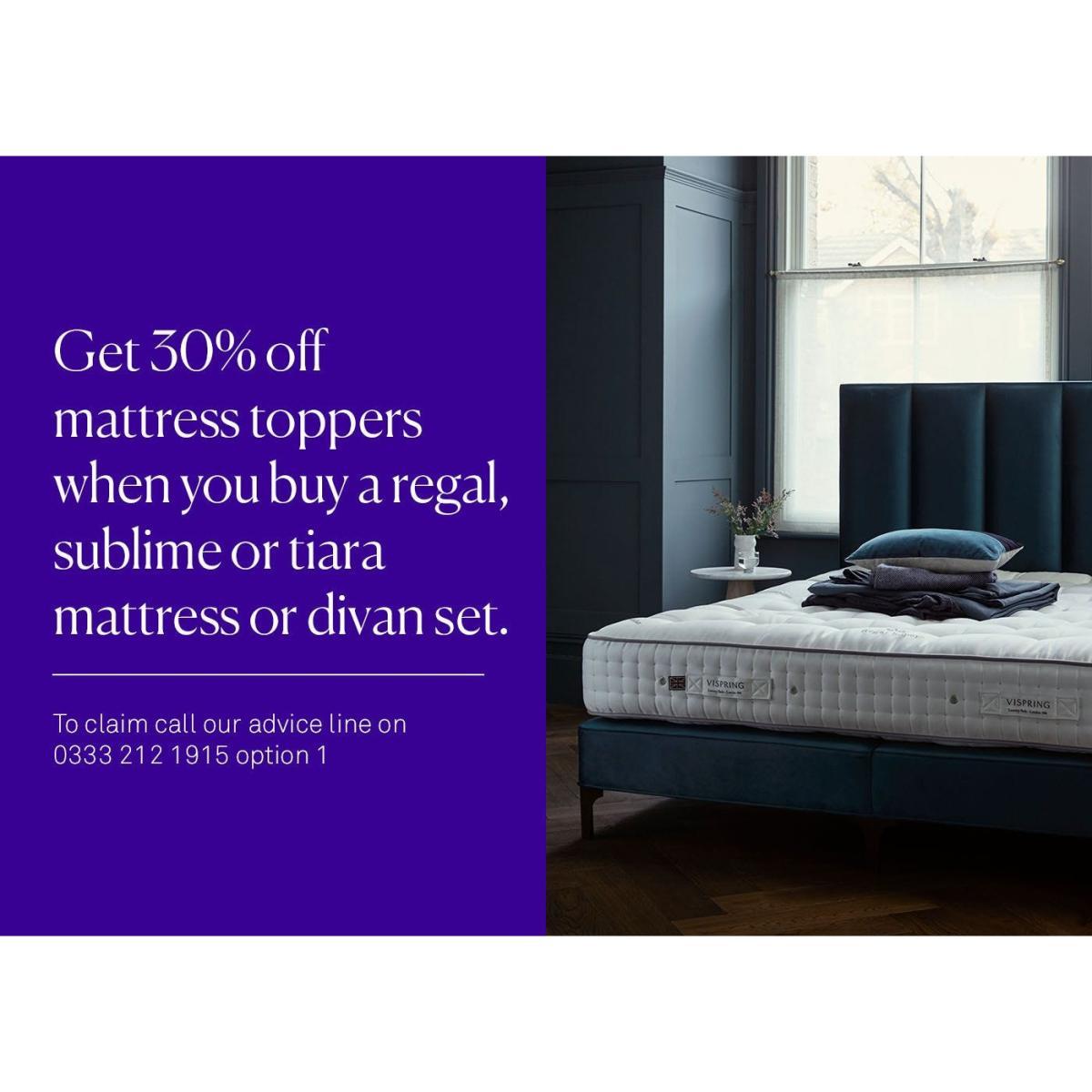 Vispring Tiara Superb Mattress Double Firm Tension Oyster 589 - Heal's UK Bedroom Furniture – image 2