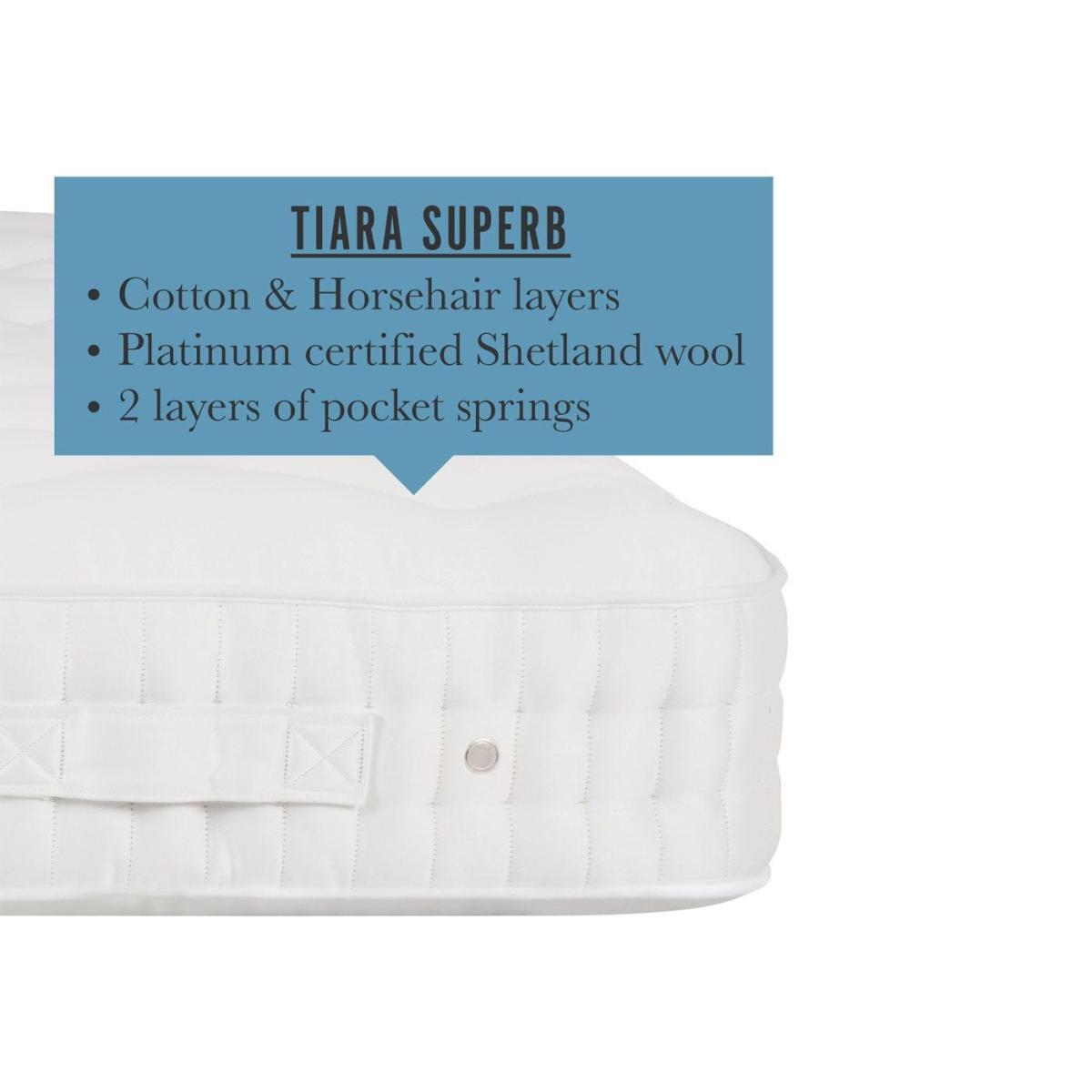 Vispring Tiara Superb Mattress Double Firm Tension Oyster 589 - Heal's UK Bedroom Furniture – image 3