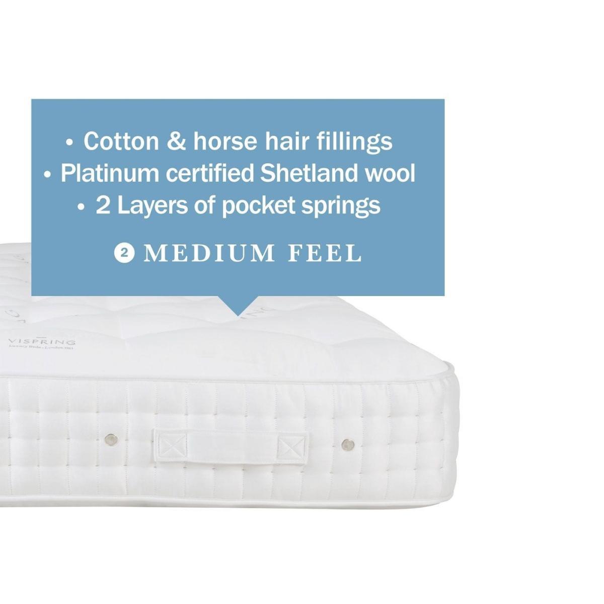 Vispring Tiara Superb Mattress Double Firm Tension Oyster 589 - Heal's UK Bedroom Furniture – image 4