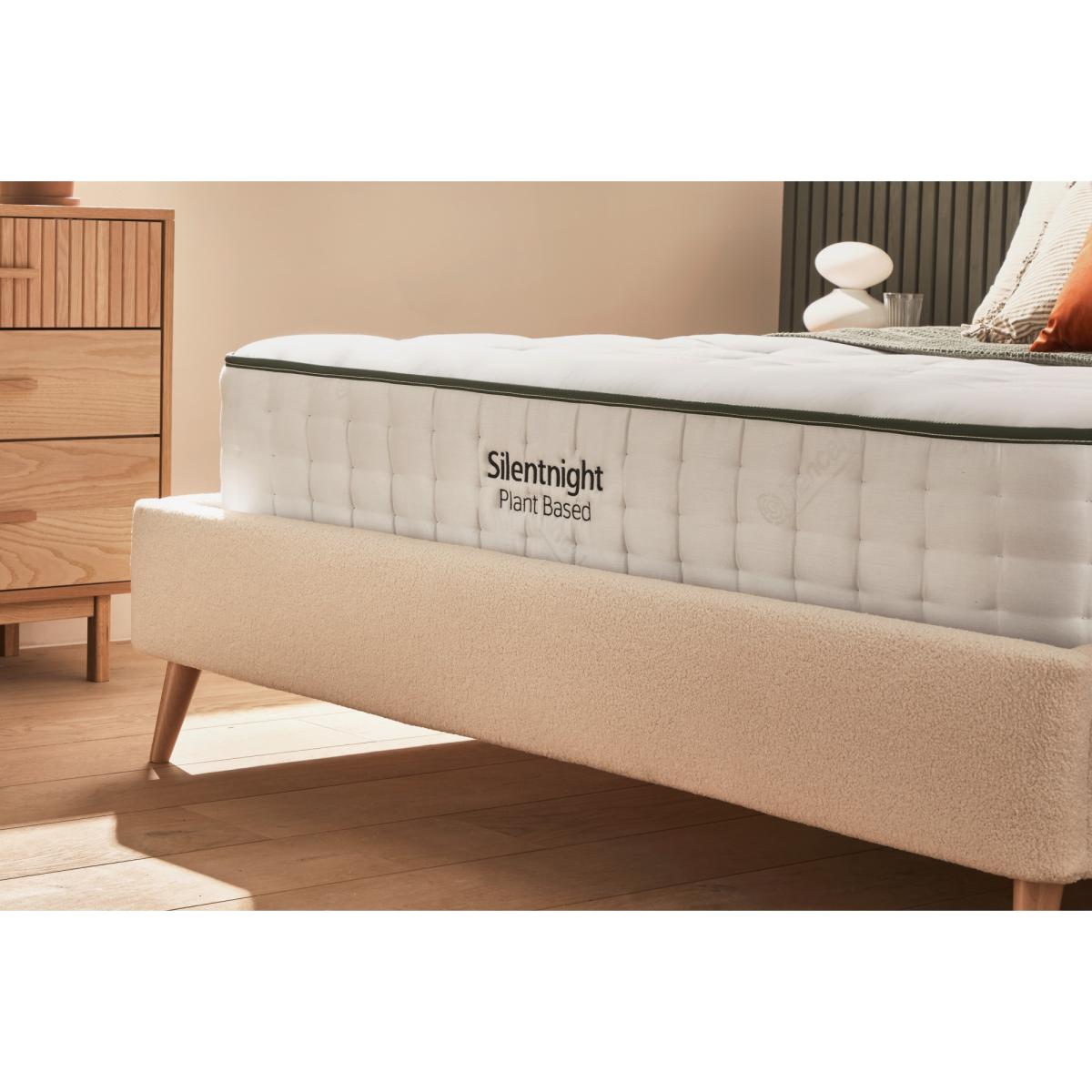 Downtown Silentnight Flora Plant Based Mattress and Slimline Divan Set - Double - 135cm - 2 Drawer - Premium Fabric, Flax – image 4