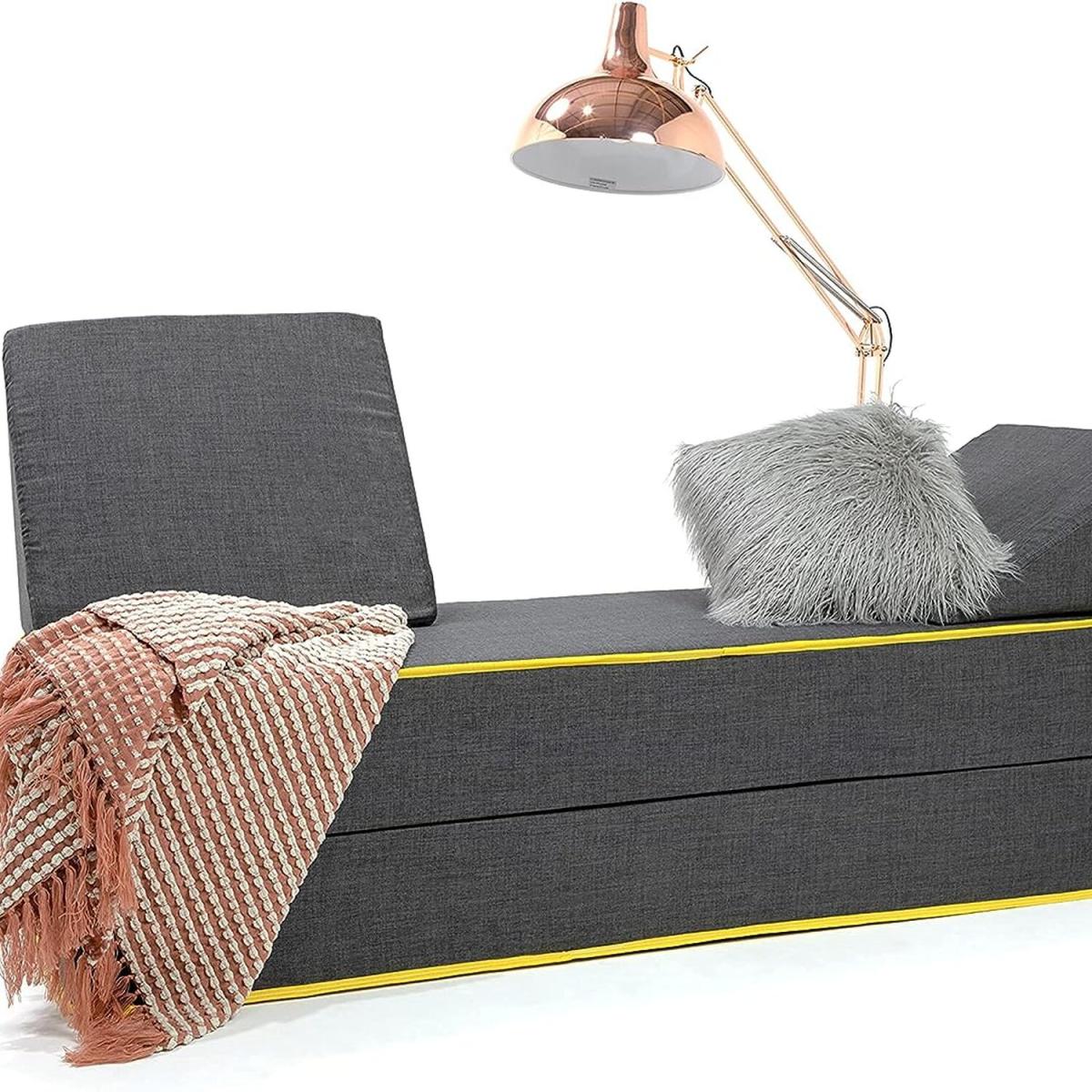 Thick Futon Floor Mattress, Double, Firm, Grey - Grey – image 2