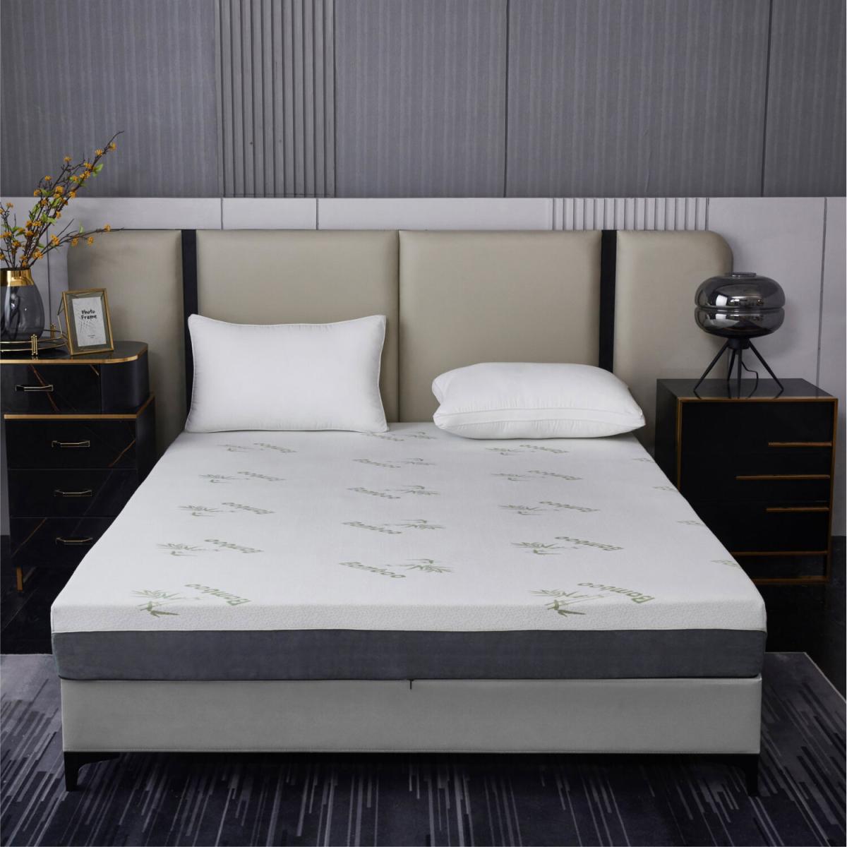 18cm Bamboo Memory Foam Mattress - White / Double – image 2