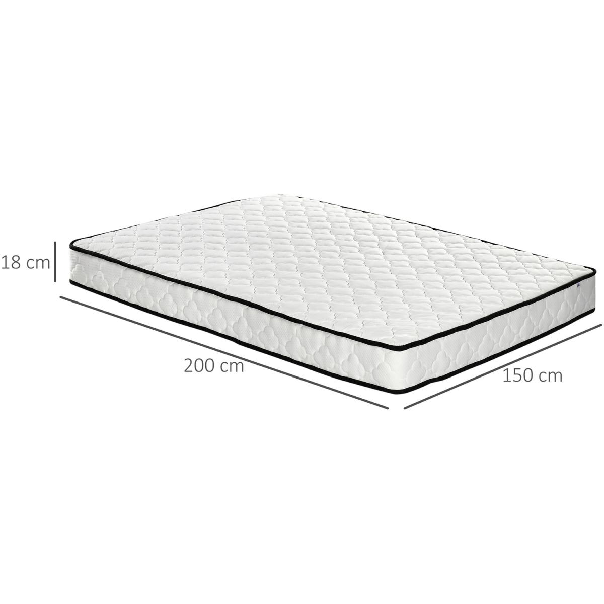 Double Mattress Pocket Sprung Mattress with Breathable Foam - White / 200cm / Double – image 2