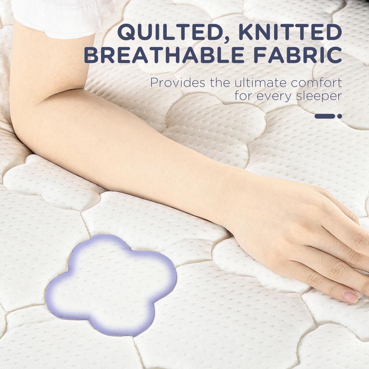 Double Mattress Pocket Sprung Mattress with Breathable Foam - White / 200cm / Double – image 4