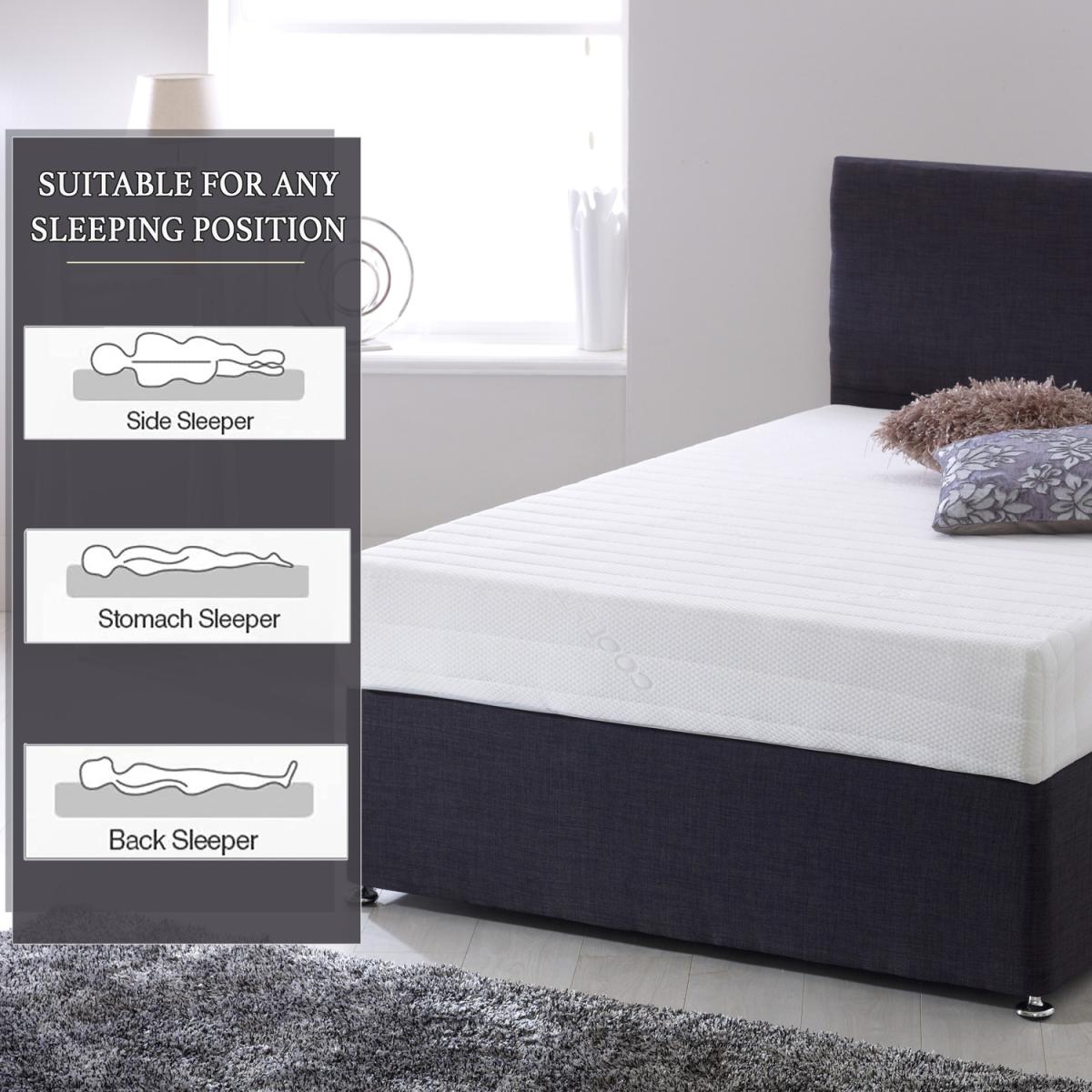 FOAMEX 10 High Density All Foam Silent Mattress - White / Double – image 3