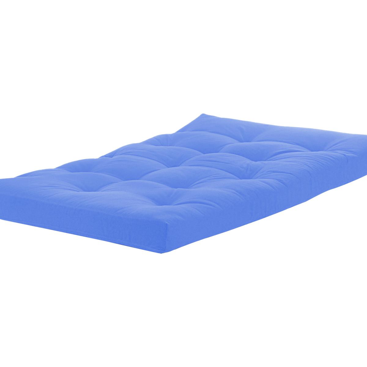 3 Seater Fibre Filled Futon Mattress - Lilac / Lilac – image 2