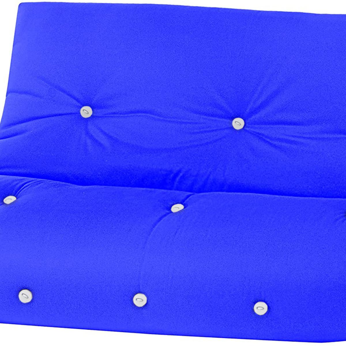 3 Seater Fibre Filled Futon Mattress - Lilac / Lilac – image 11