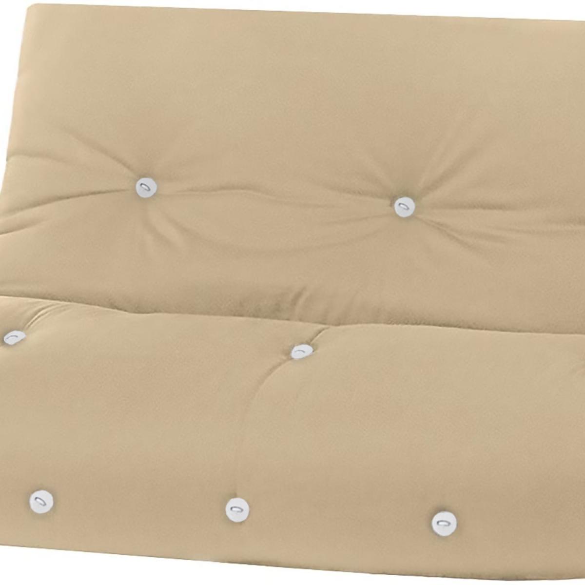 3 Seater Fibre Filled Futon Mattress - Lilac / Lilac – image 5