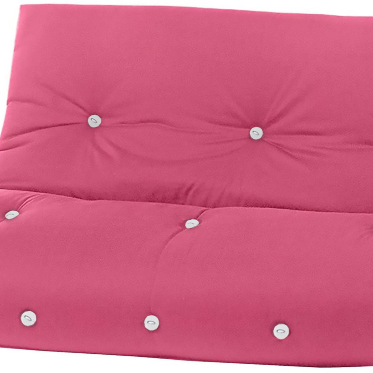3 Seater Fibre Filled Futon Mattress - Lilac / Lilac – image 6