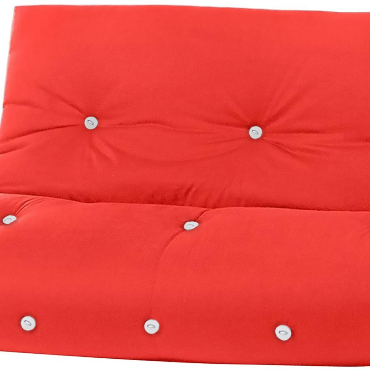 3 Seater Fibre Filled Futon Mattress - Lilac / Lilac – image 9