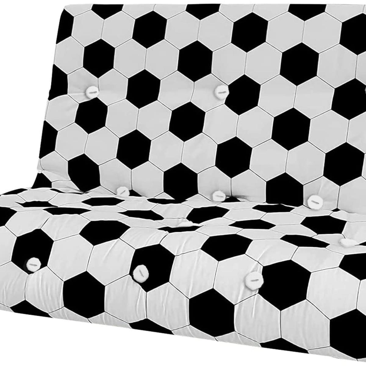 3 Seater Fibre Filled Futon Mattress - Lilac / Lilac – image 10