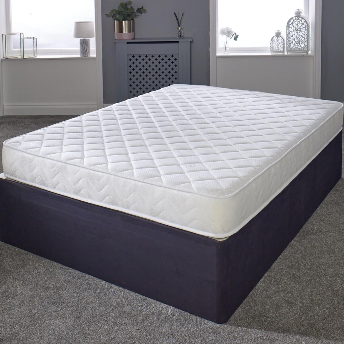 Micro Quilted Memory Foam Sprung Mattress - White / Double – image 3