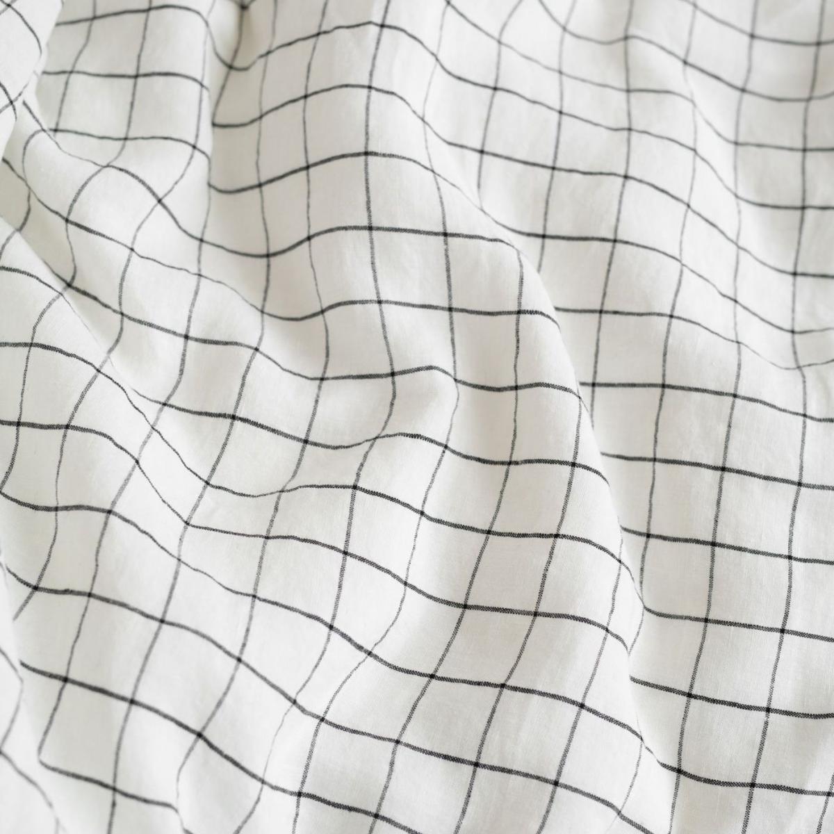 Grid Washed Linen Bed Set – image 7