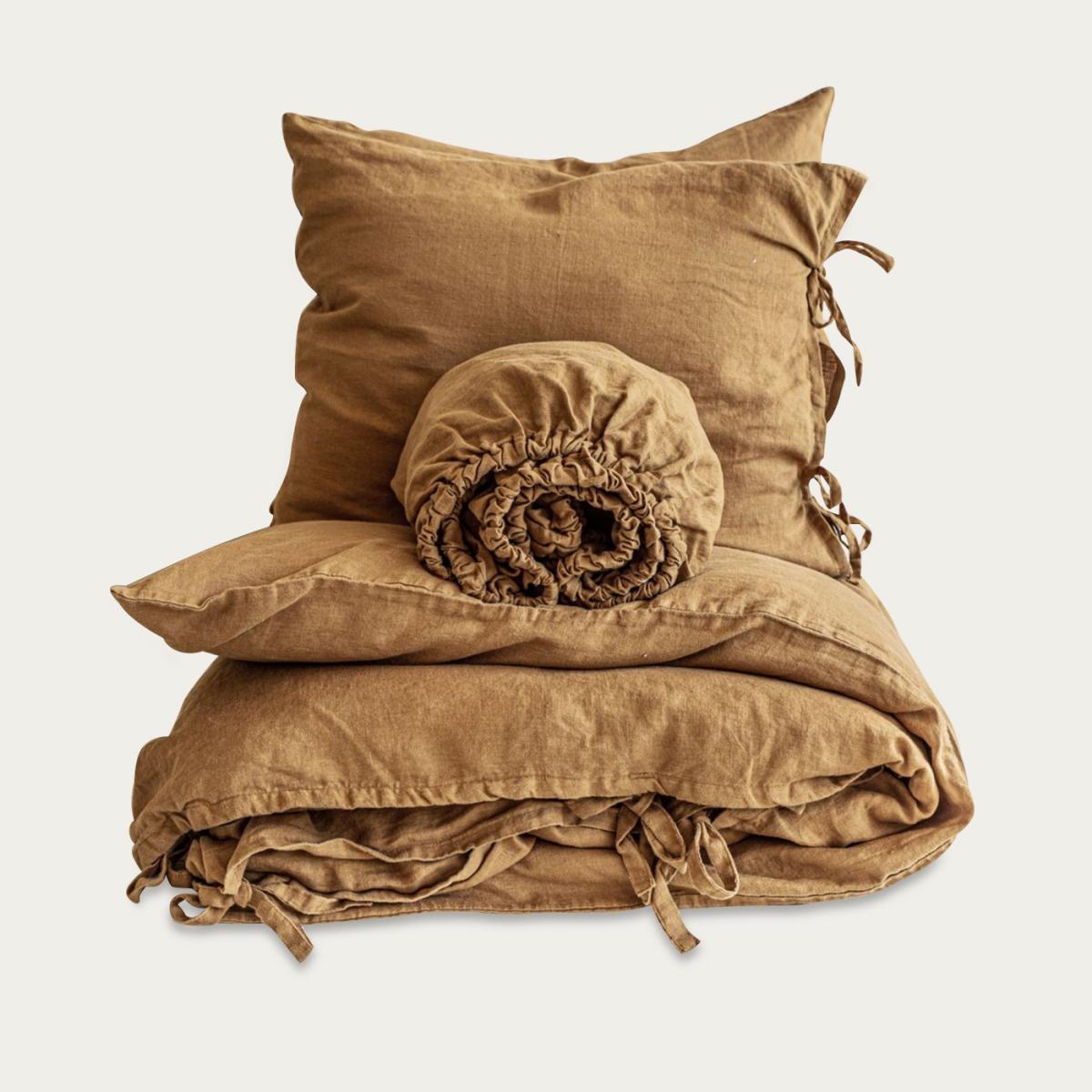 Cinnamon Tied Hardcore Linen Bedding Bundle – image 1