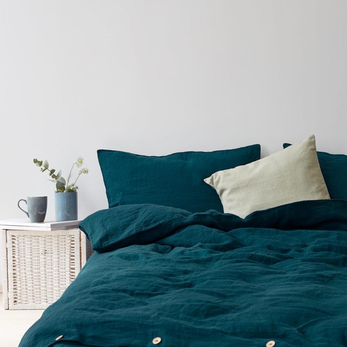 Deep Water Washed Linen Bed Set – image 2