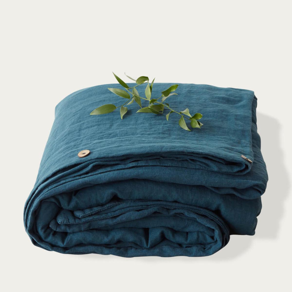 Deep Water Washed Linen Bed Set – image 3