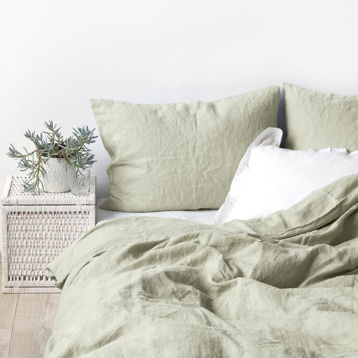 Sage Washed Linen Bed Set – image 2