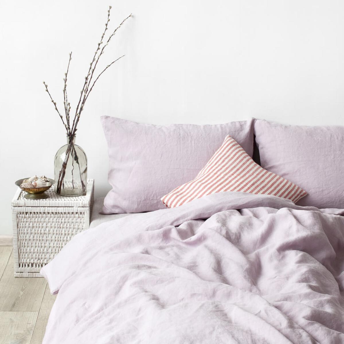 Pink Lavender Washed Linen Bed Set – image 2