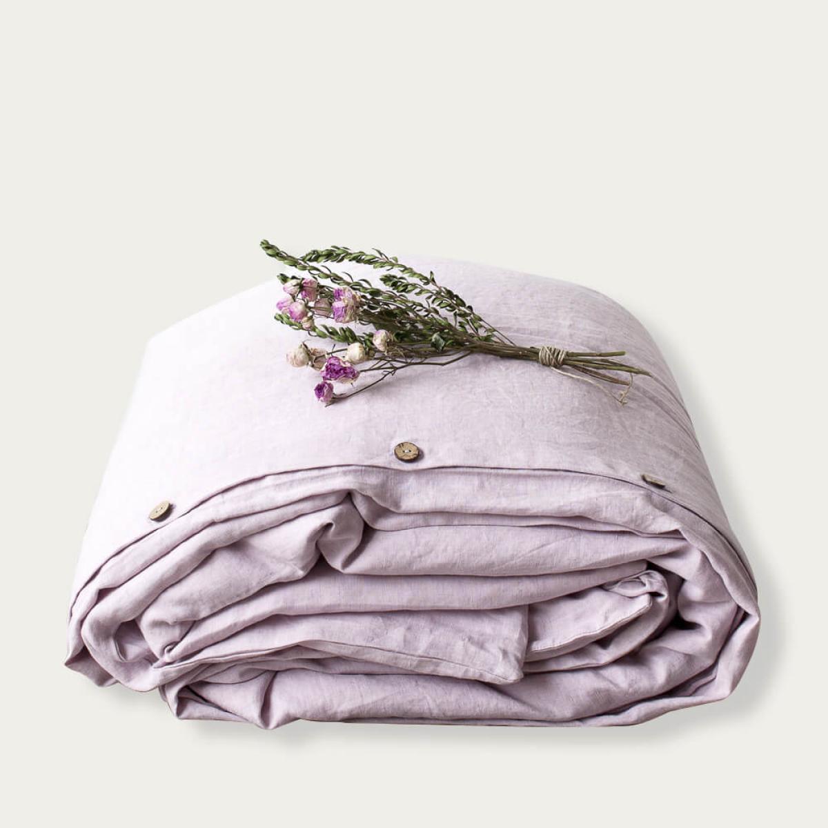 Pink Lavender Washed Linen Bed Set – image 3
