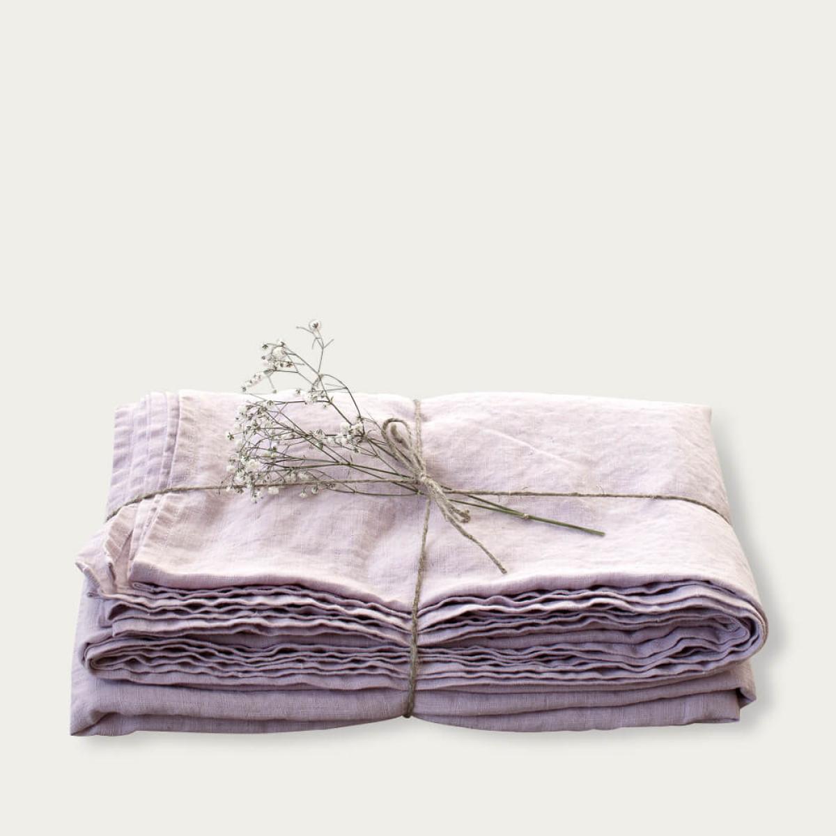 Pink Lavender Washed Linen Bed Set – image 1