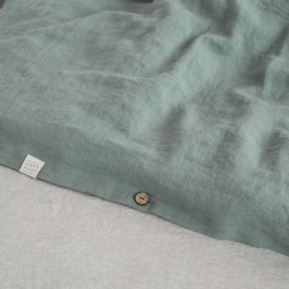 Green Milieu Washed Linen Bed Set – image 4