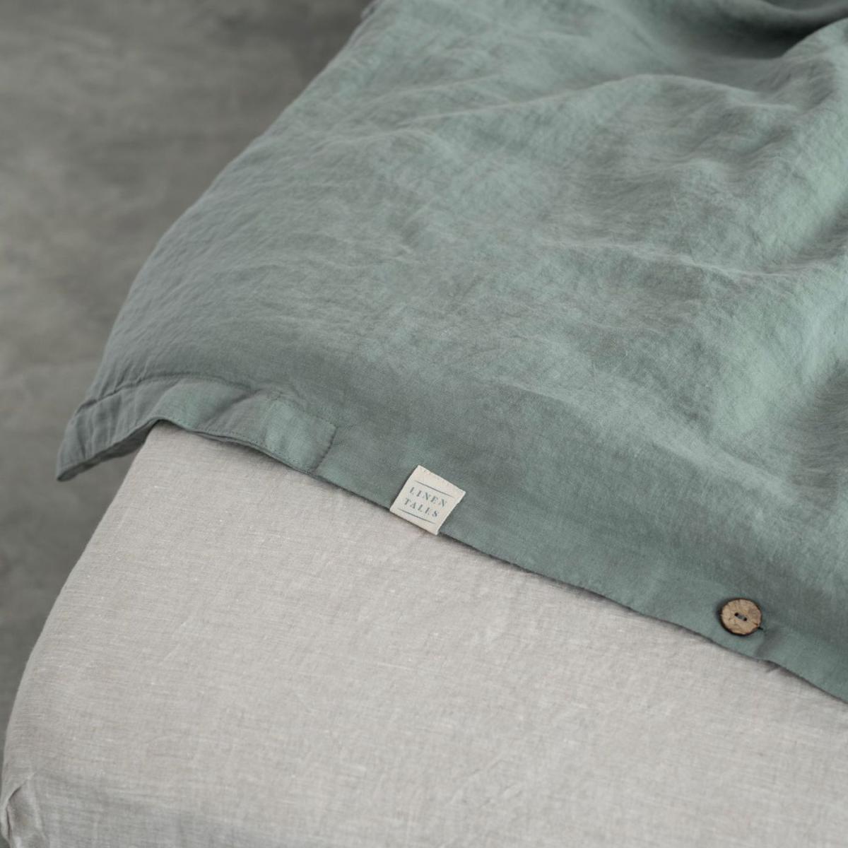 Green Milieu Washed Linen Bed Set – image 5