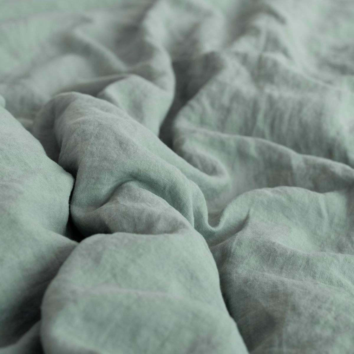 Green Milieu Washed Linen Bed Set – image 6