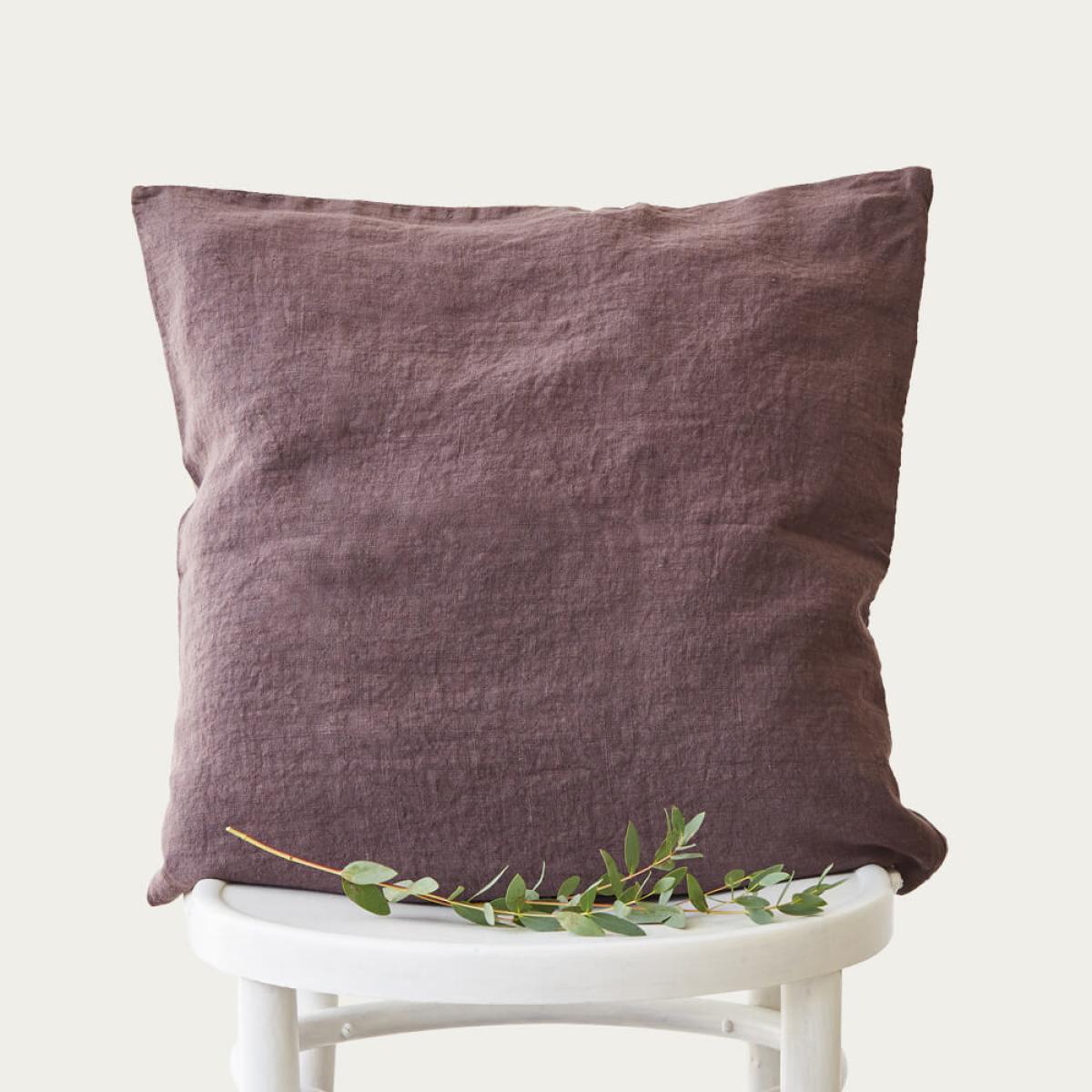 Plum Mauve Washed Linen Bed Set – image 4