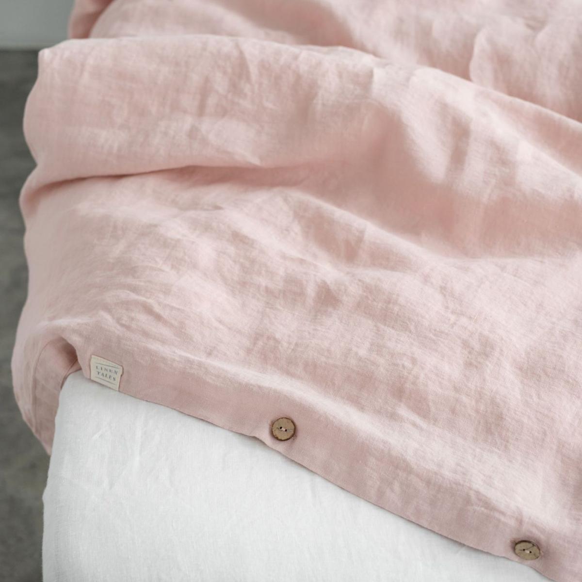 Misty Rose Washed Linen Bed Set – image 4