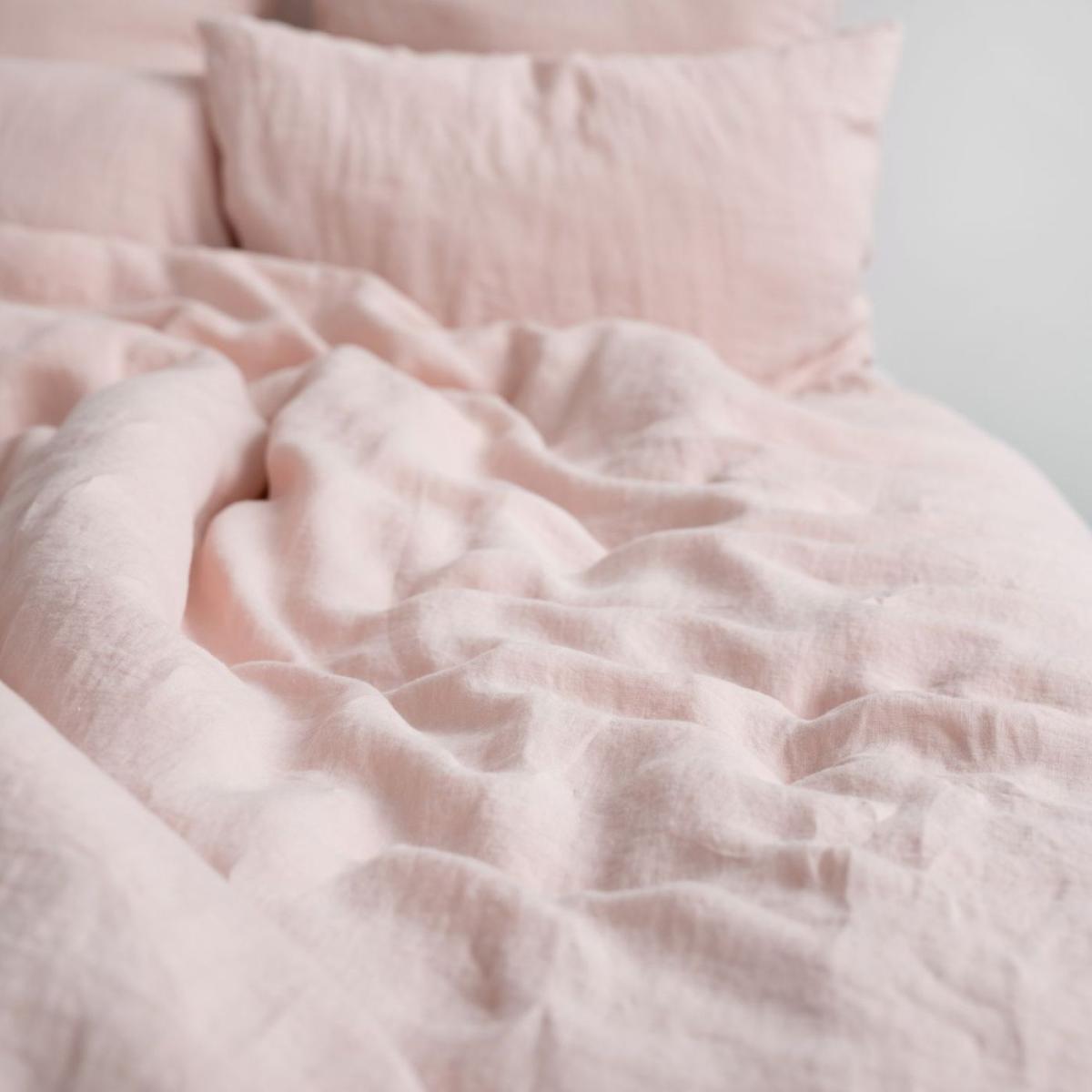 Misty Rose Washed Linen Bed Set – image 6
