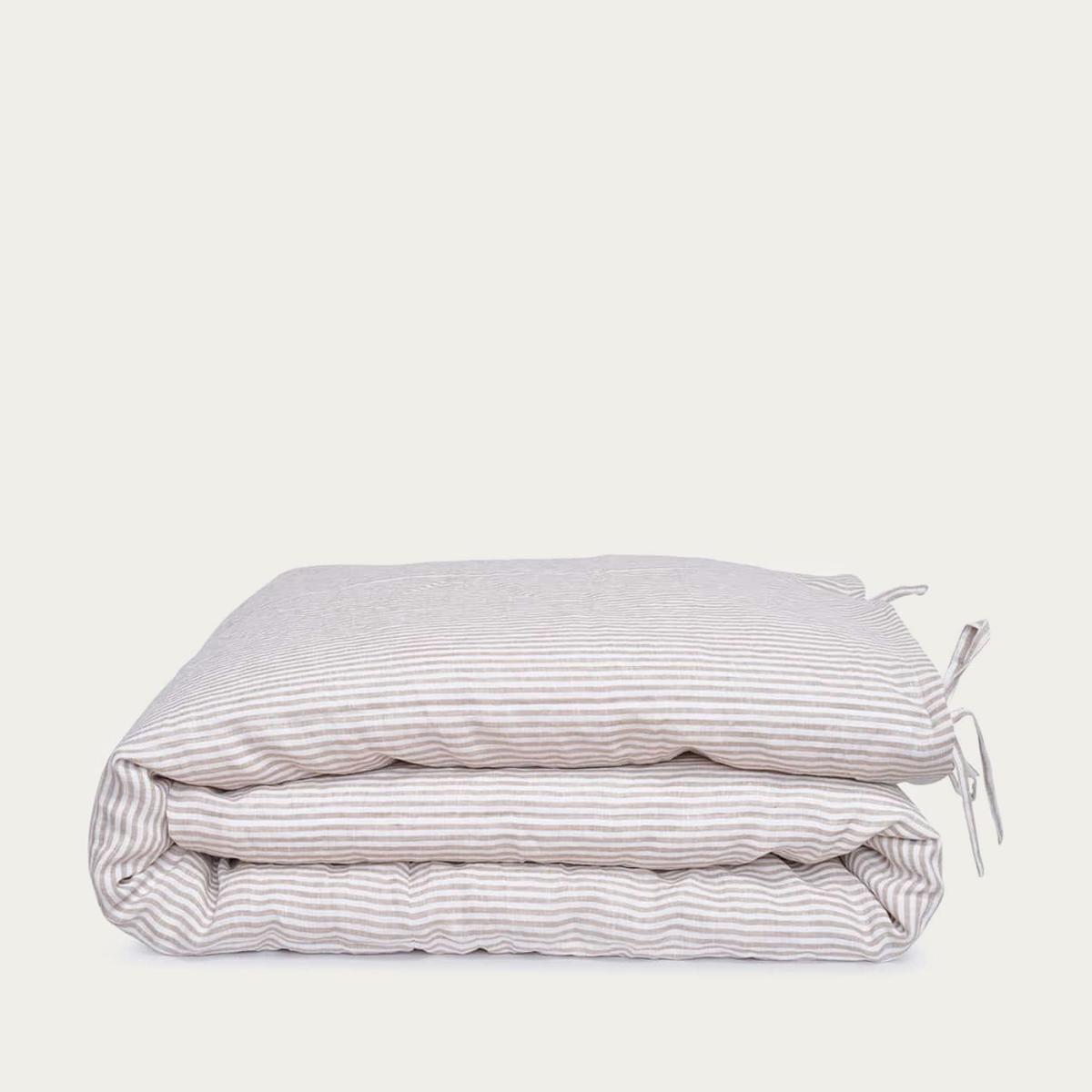 Beige/White Tied Hardcore Linen Bedding Bundle – image 3
